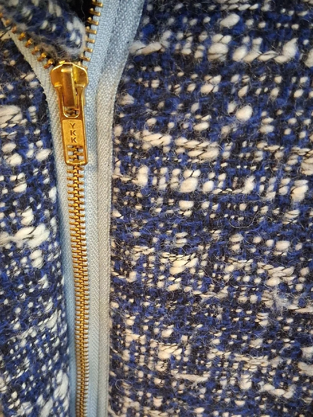 J. Crew Navy Tweed Zip-Front Pea Coat - Picture 5 of 8